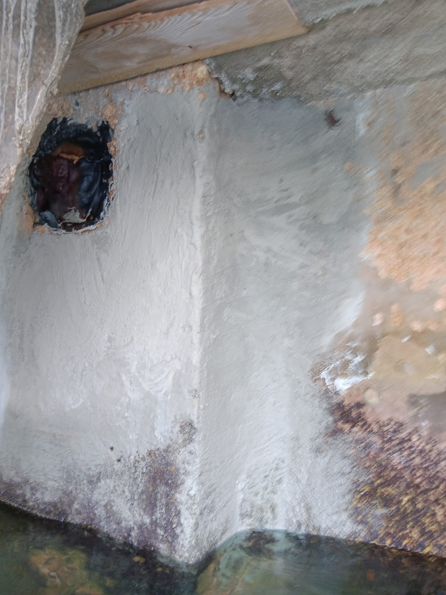 Seawall repair work